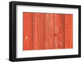 Red Wood Texture with Natural Patterns-blinow61-Framed Photographic Print