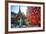 Red Wooden Traditional Chinese Good Luck Charms and Pagoda in Background, Hangzhou, Zhejiang, China-Andreas Brandl-Framed Photographic Print