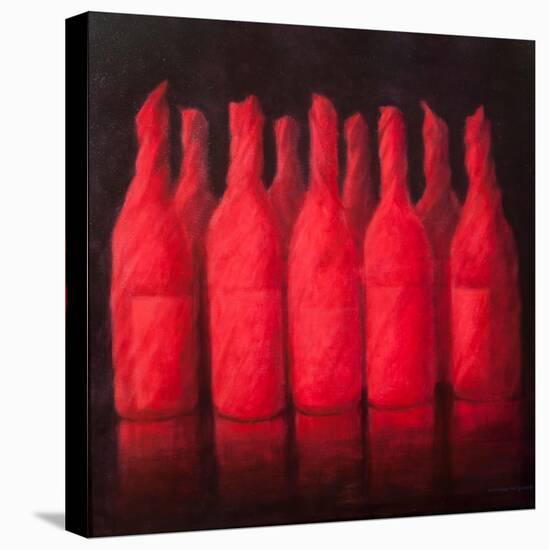 Red Wrapped Wine, 2012-Lincoln Seligman-Stretched Canvas