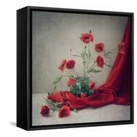 Red-Dimitar Lazarov-Framed Stretched Canvas