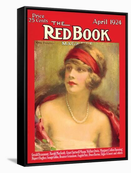 Redbook, April 1924-null-Framed Stretched Canvas