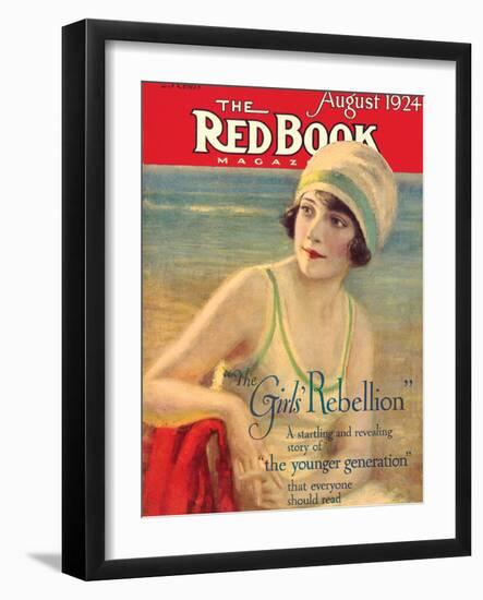 Redbook, August 1924-null-Framed Art Print