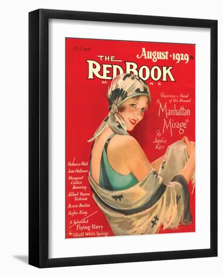 Redbook, August 1929-null-Framed Art Print