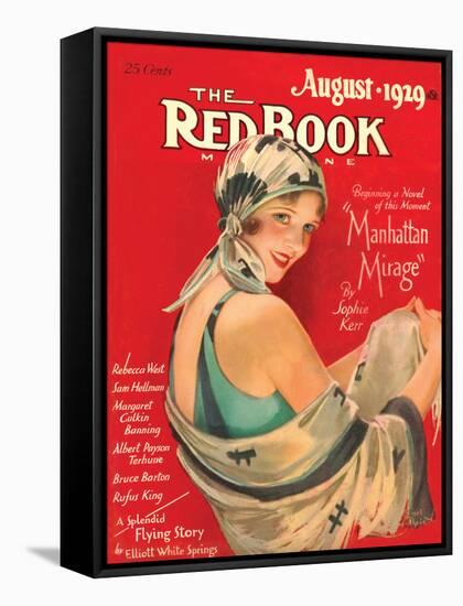 Redbook, August 1929-null-Framed Stretched Canvas