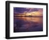 Redcar Beach at Sunset with Steelworks in the Background, Redcar, Cleveland, England-Gary Cook-Framed Photographic Print