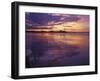 Redcar Beach at Sunset with Steelworks in the Background, Redcar, Cleveland, England-Gary Cook-Framed Photographic Print