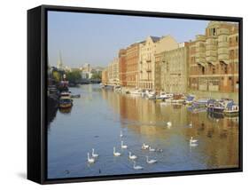 Redcliffe Wharf, Bristol Harbour, Bristol, England, UK-Rob Cousins-Framed Stretched Canvas