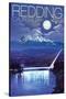 Redding, California - Sundial Bridge at Night-Lantern Press-Stretched Canvas