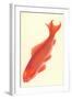 Reddish Orange Koi-null-Framed Art Print