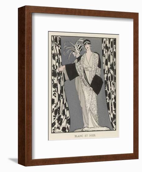 Redfern Dress and Coat in Black and White for the Theatre-J. Gose-Framed Art Print