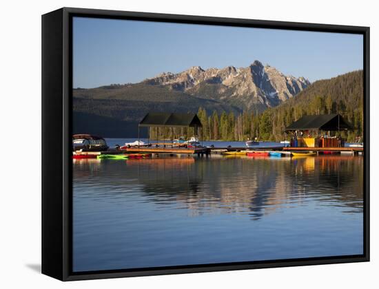 Redfish Lake Lodge, Redfish Lake, Sawtooth National Recreation Area, Idaho, USA-Jamie & Judy Wild-Framed Stretched Canvas