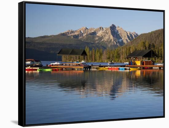 Redfish Lake Lodge, Redfish Lake, Sawtooth National Recreation Area, Idaho, USA-Jamie & Judy Wild-Framed Stretched Canvas