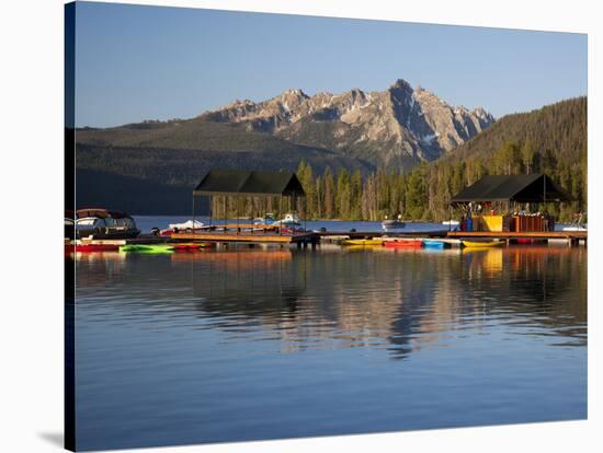 Redfish Lake Lodge, Redfish Lake, Sawtooth National Recreation Area, Idaho, USA-Jamie & Judy Wild-Stretched Canvas