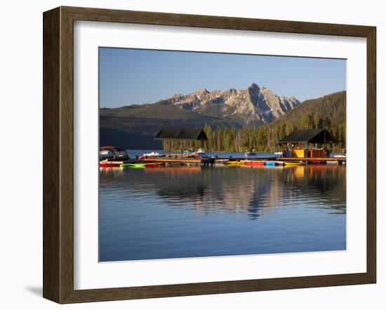 Redfish Lake Lodge, Redfish Lake, Sawtooth National Recreation Area, Idaho, USA-Jamie & Judy Wild-Framed Premium Photographic Print