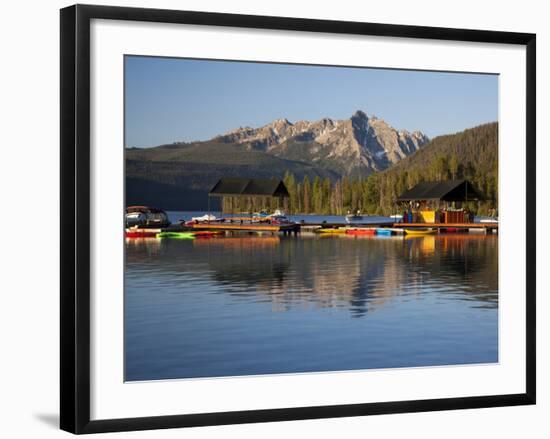 Redfish Lake Lodge, Redfish Lake, Sawtooth National Recreation Area, Idaho, USA-Jamie & Judy Wild-Framed Photographic Print