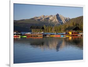 Redfish Lake Lodge, Redfish Lake, Sawtooth National Recreation Area, Idaho, USA-Jamie & Judy Wild-Framed Photographic Print