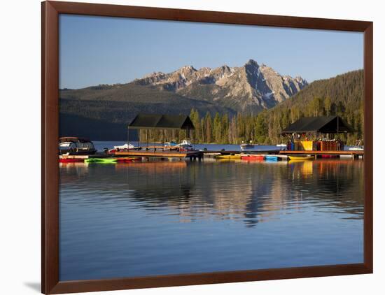 Redfish Lake Lodge, Redfish Lake, Sawtooth National Recreation Area, Idaho, USA-Jamie & Judy Wild-Framed Photographic Print