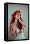 Redhead Bringing Forth Spring-Vania Stoyanova-Framed Stretched Canvas