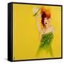 Redhead in Green Dress with Dragonfly, 2016-Susan Adams-Framed Stretched Canvas