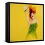 Redhead in Green Dress with Dragonfly, 2016-Susan Adams-Framed Stretched Canvas