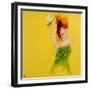 Redhead in Green Dress with Dragonfly, 2016-Susan Adams-Framed Giclee Print