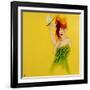 Redhead in Green Dress with Dragonfly, 2016-Susan Adams-Framed Giclee Print