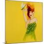 Redhead in Green Dress with Dragonfly, 2016-Susan Adams-Mounted Giclee Print