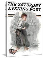 "Redhead Loves Hatti" Saturday Evening Post Cover, September 16,1916-Norman Rockwell-Stretched Canvas