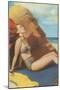 Redhead on Beach in Two-Piece-null-Mounted Art Print