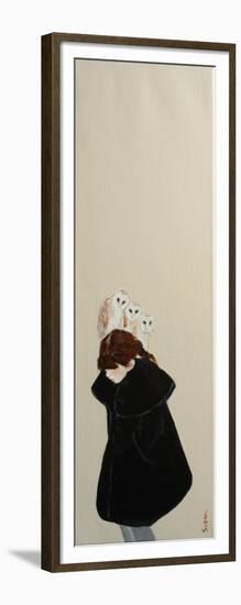 redhead with Owls, 2016-Susan Adams-Framed Giclee Print