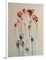 Redhead with Poppies, 2016-Susan Adams-Framed Giclee Print