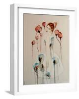 Redhead with Poppies, 2016-Susan Adams-Framed Giclee Print