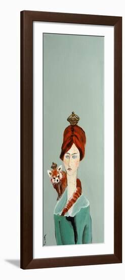 Redhead with Red Panda, 2016-Susan Adams-Framed Premium Giclee Print