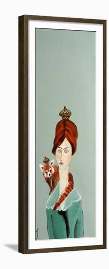 Redhead with Red Panda, 2016-Susan Adams-Framed Premium Giclee Print