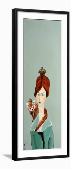 Redhead with Red Panda, 2016-Susan Adams-Framed Giclee Print