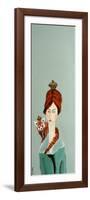 Redhead with Red Panda, 2016-Susan Adams-Framed Giclee Print