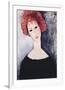 Redhead-Amedeo Modigliani-Framed Art Print