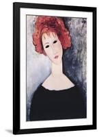 Redhead-Amedeo Modigliani-Framed Art Print