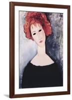 Redhead-Amedeo Modigliani-Framed Art Print