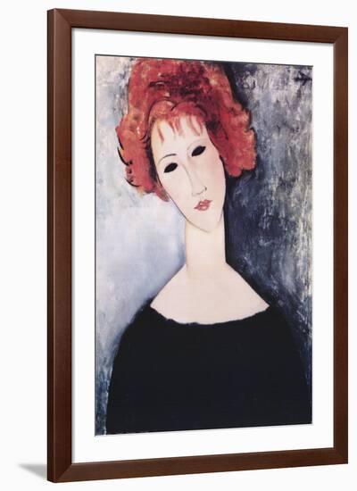 Redhead-Amedeo Modigliani-Framed Art Print