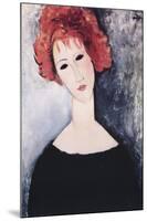 Redhead-Amedeo Modigliani-Mounted Art Print