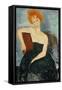 Redheaded Girl in Evening Dress, 1918 (Oil on Canvas)-Amedeo Modigliani-Framed Stretched Canvas