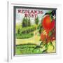 Redlands Best Orange Label - Redlands, CA-Lantern Press-Framed Art Print