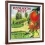 Redlands Best Orange Label - Redlands, CA-Lantern Press-Framed Art Print