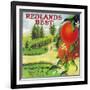 Redlands Best Orange Label - Redlands, CA-Lantern Press-Framed Art Print