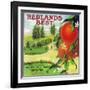 Redlands Best Orange Label - Redlands, CA-Lantern Press-Framed Art Print