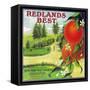 Redlands Best Orange Label - Redlands, CA-Lantern Press-Framed Stretched Canvas