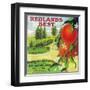 Redlands Best Orange Label - Redlands, CA-Lantern Press-Framed Art Print