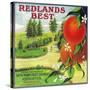 Redlands Best Orange Label - Redlands, CA-Lantern Press-Stretched Canvas