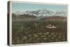 Redlands, CA - Mountain & Orchard Scene-Lantern Press-Stretched Canvas